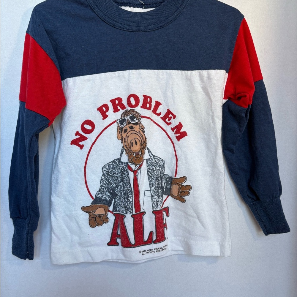 Vintage 1987 ALF “No Problem” Long Sleeve Kids Shirt – Harley Tag